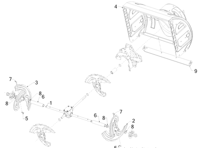 Auger Housing Diagram and Parts List for 3X26-INCH (31AH5JVAB56)(2023) Cub Cadet Snow Blower
